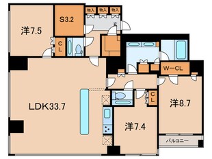 ローレルタワールネ浜松町(2201)の物件間取画像